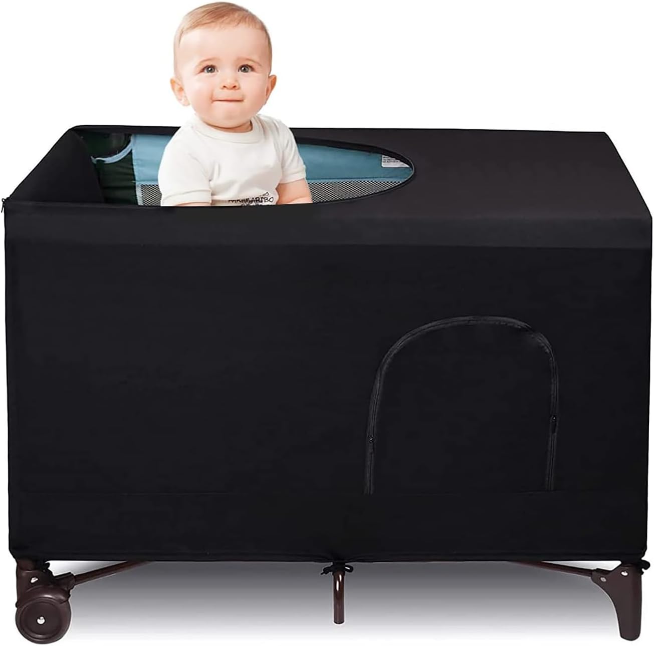 Stretchy Blackout Crib Canopy: Sleep Safety & Shade!