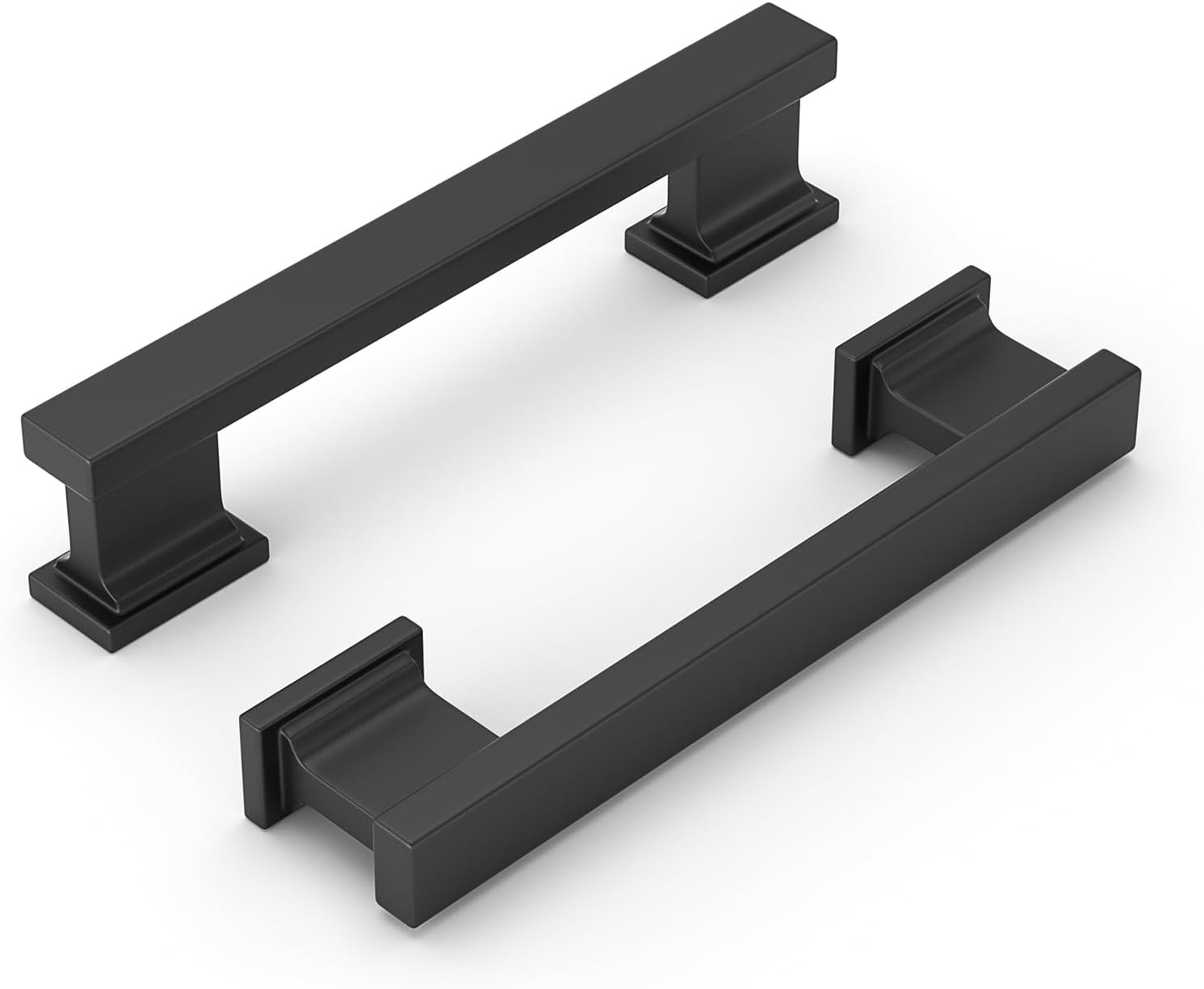 Stylish Black Cabinet Handles for Kitchen and Bathroom Use