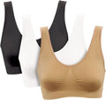 Women's 3 Pack Wireless Solid Color Seamless Bra - Comfort Lift