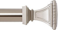 Ivilon Decorative Window Curtain Rod 28 to 48 in - Satin Nickel