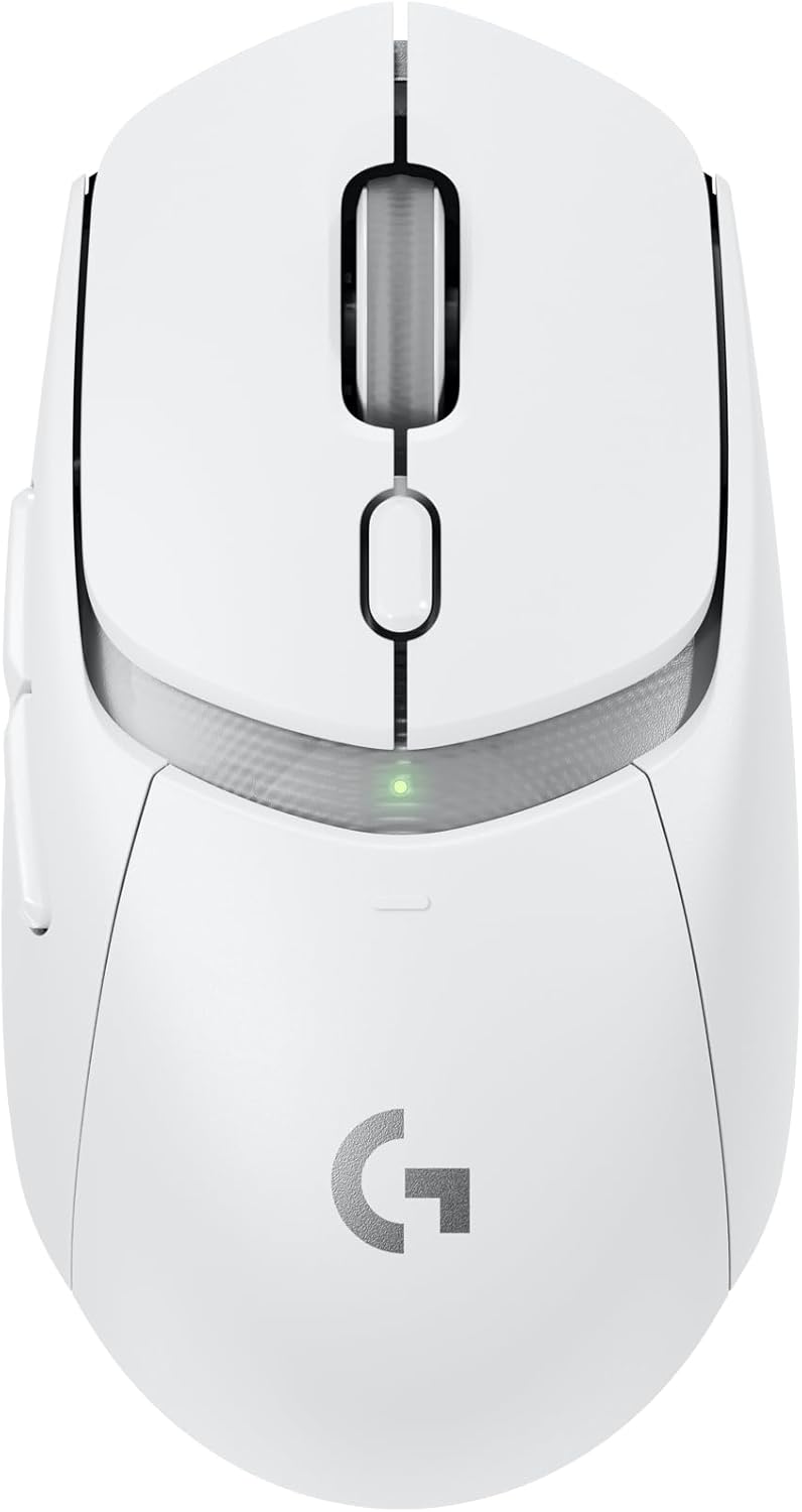 Logitech G309 Lightspeed Mouse: LIGHTFORCE Switches, Hero 25K, 86g, 300+ Hrs AA, 6 Btns - White