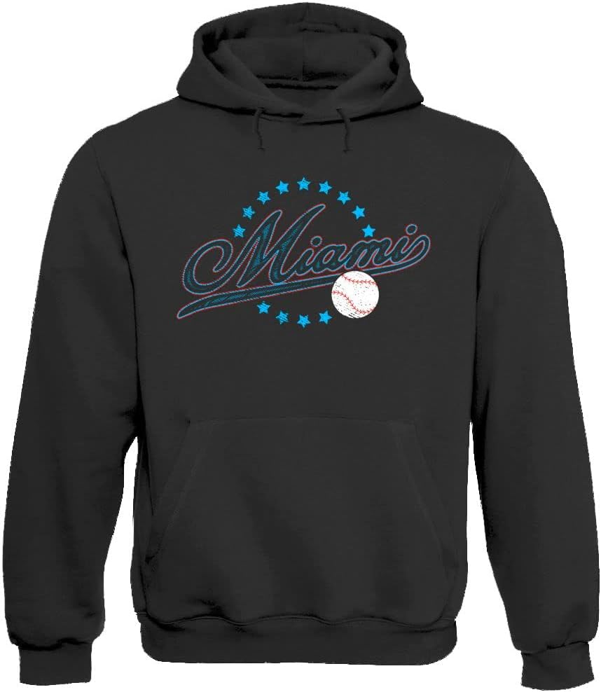 Xtreme Apparrel Team Vintage Style Men's Hoodie for Baseball Fans