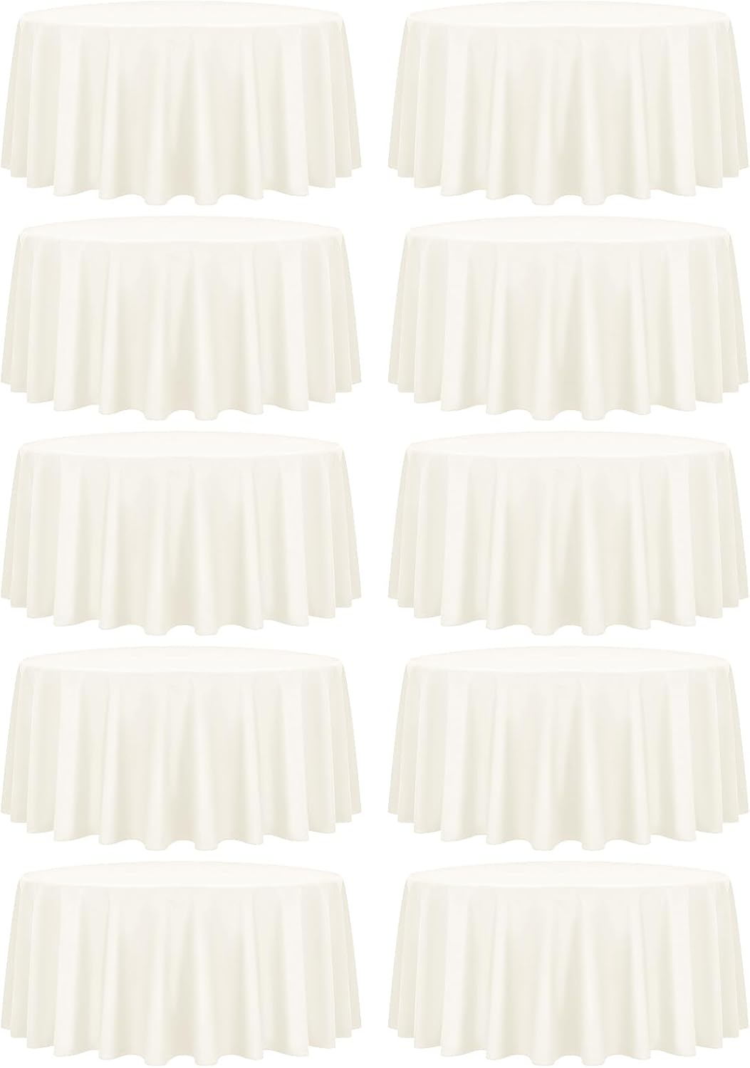 fani 10 Pack 90 Inch Round Tablecloth for Elegant Events
