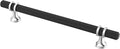 Alzassbg 10 Pack Black and Silver Cabinet Pulls 6-1/4 in Hole Centers