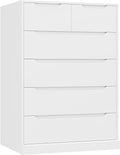 Modern 6 Drawer Dresser for Bedroom - Tall Chest with Storage