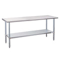 Stainless Steel Prep Table 72x24 in NSF Commercial Work Table - Heavy