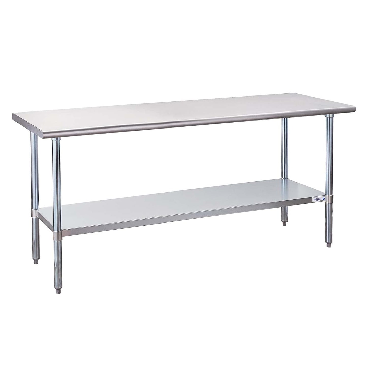 Profeeshaw Stainless Steel Prep Table 72x24 Inch for Kitchen