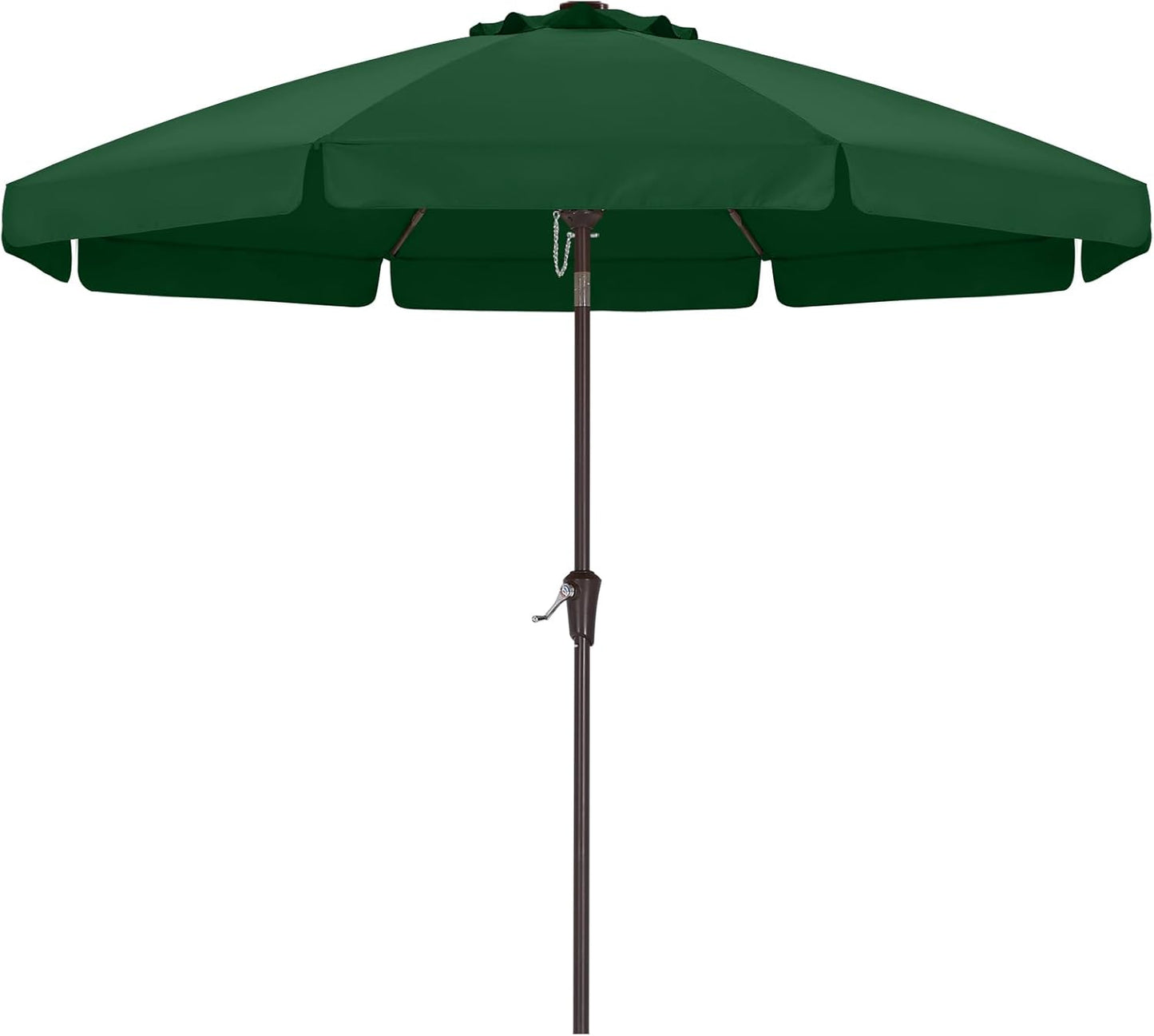 10ft Scalloped Patio Umbrella with Tilt and Crank for Outdoors