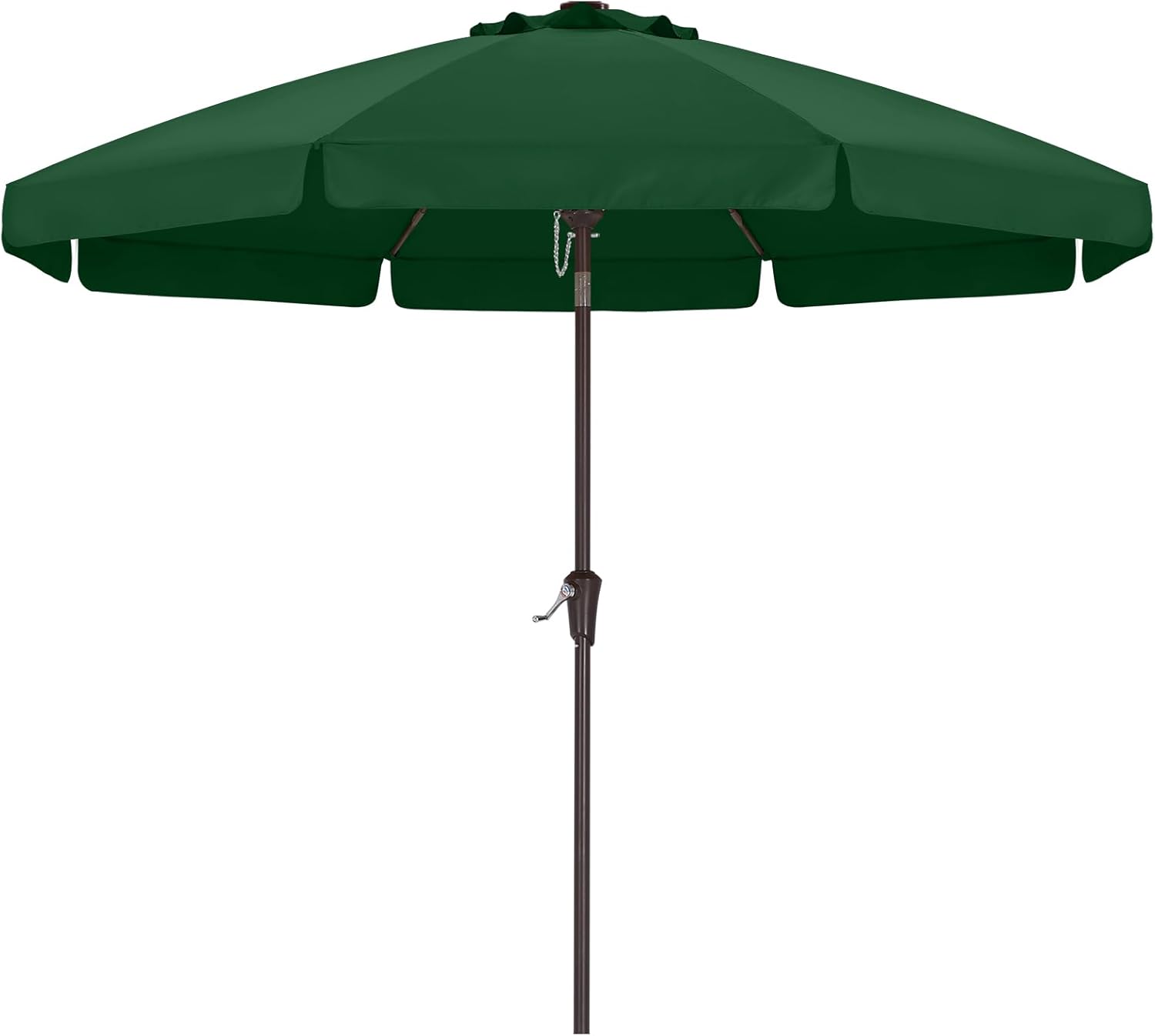 10ft Scalloped Patio Umbrella with Tilt and Crank for Outdoors