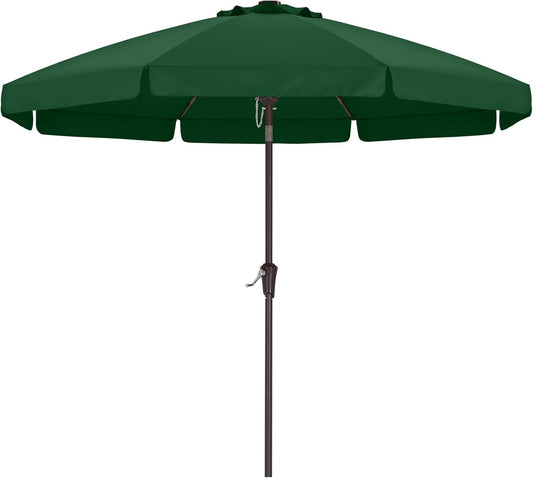 10ft Scalloped Patio Umbrella with Tilt and Crank for Outdoors