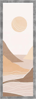 12x36 Frame Distressed Gray Rustic Picture Frame - Slim Gallery Style
