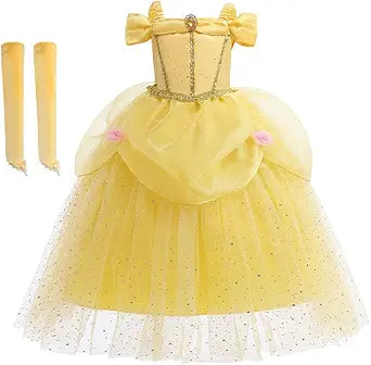 HOIZOSG Belle Princess Dress Up for Girls - Enchanting Costume