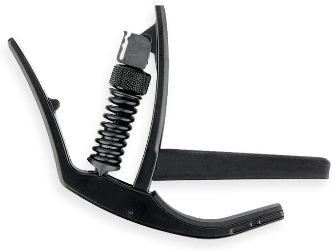 D'Addario NS Artist Classical Capo - Single Hand Use - Integrated Pick Holder - Black