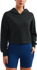 CRZ YOGA Womens SoftAura Cropped Hoodie - Cozy Everyday Layer