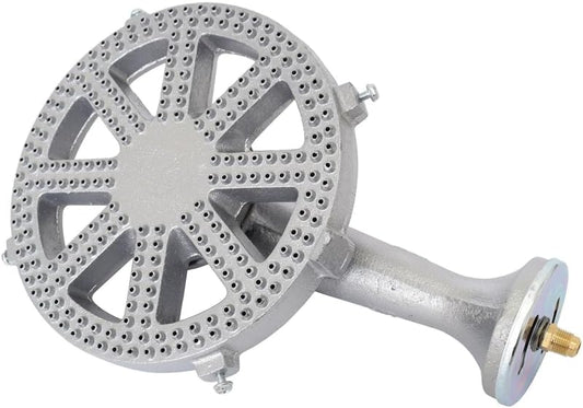 Cast Iron Propane Burner Head with Brass Fitting for DIY Projects