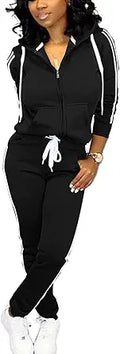 Two Piece Tracksuit for Women - Comfortable Loungewear Jogging Set