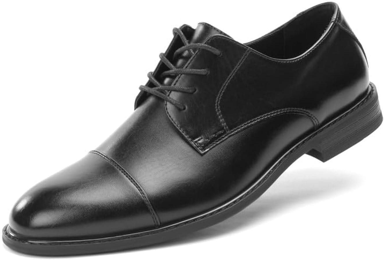 Mens Classic Dress Oxfords - Wingtip Prince Modern Lace Up Shoes