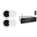 Pyle 8in Ceiling Speakers with 500W Bluetooth PA Amplifier - Pair