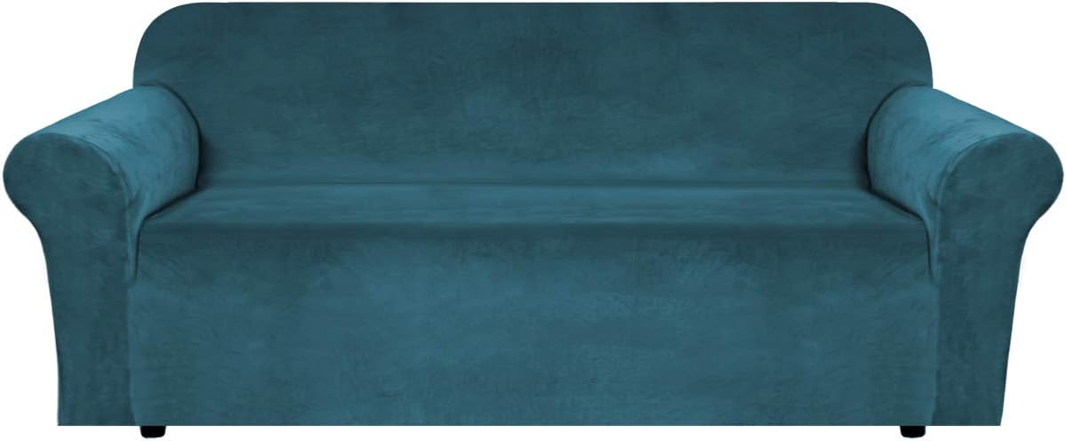 H.VERSAILTEX Stretch Velvet Sofa Covers for 3 Cushion Couch