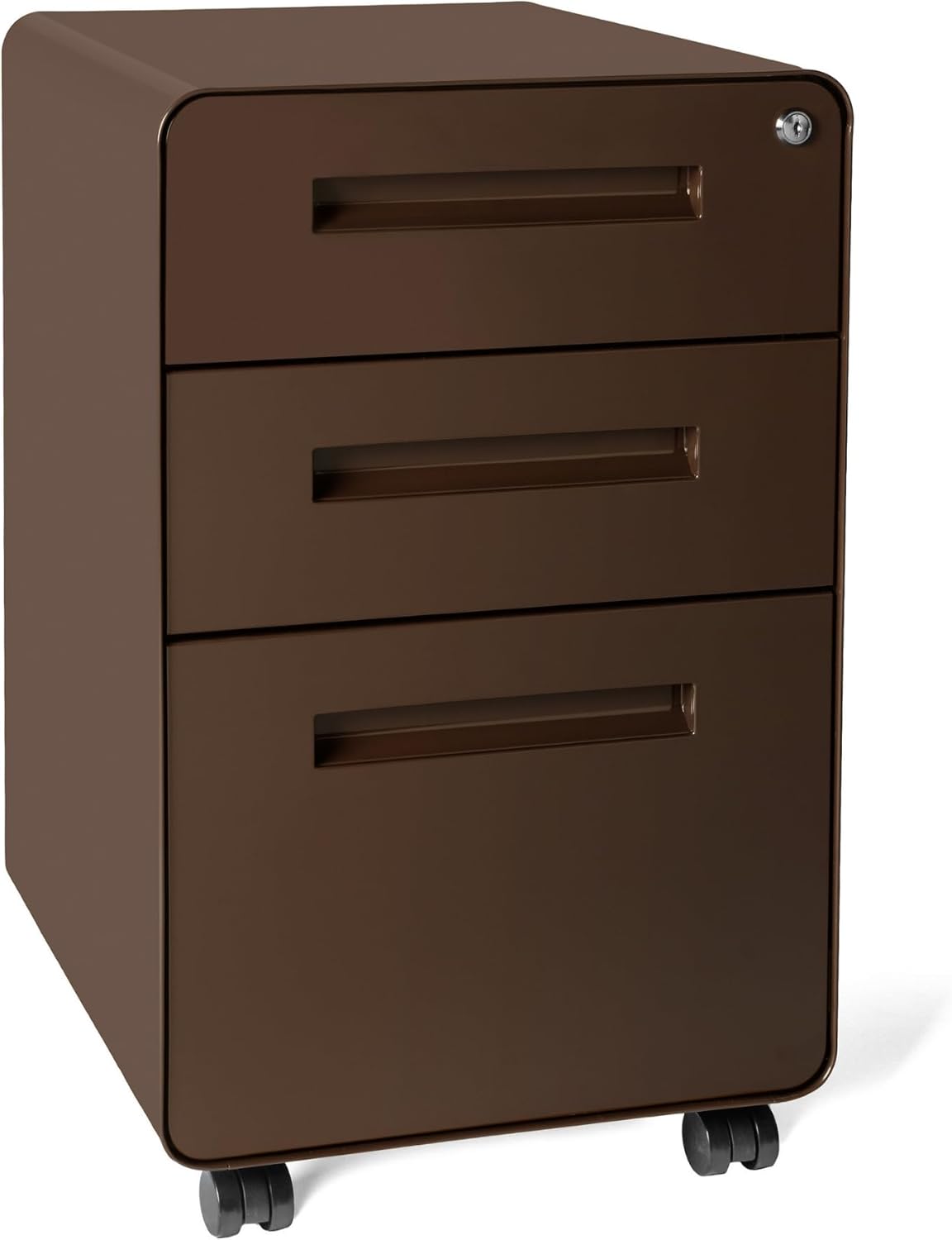 Stockpile 3 Drawer File Cabinet with Lock for Modern Offices