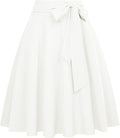 High Waist A-Line Pockets Skirt - Flared Midi Skater Skirt