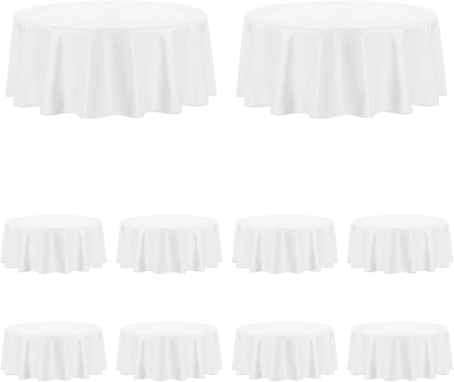 PureFit 10 Pack Round White Table Cloths 120 Inch Review