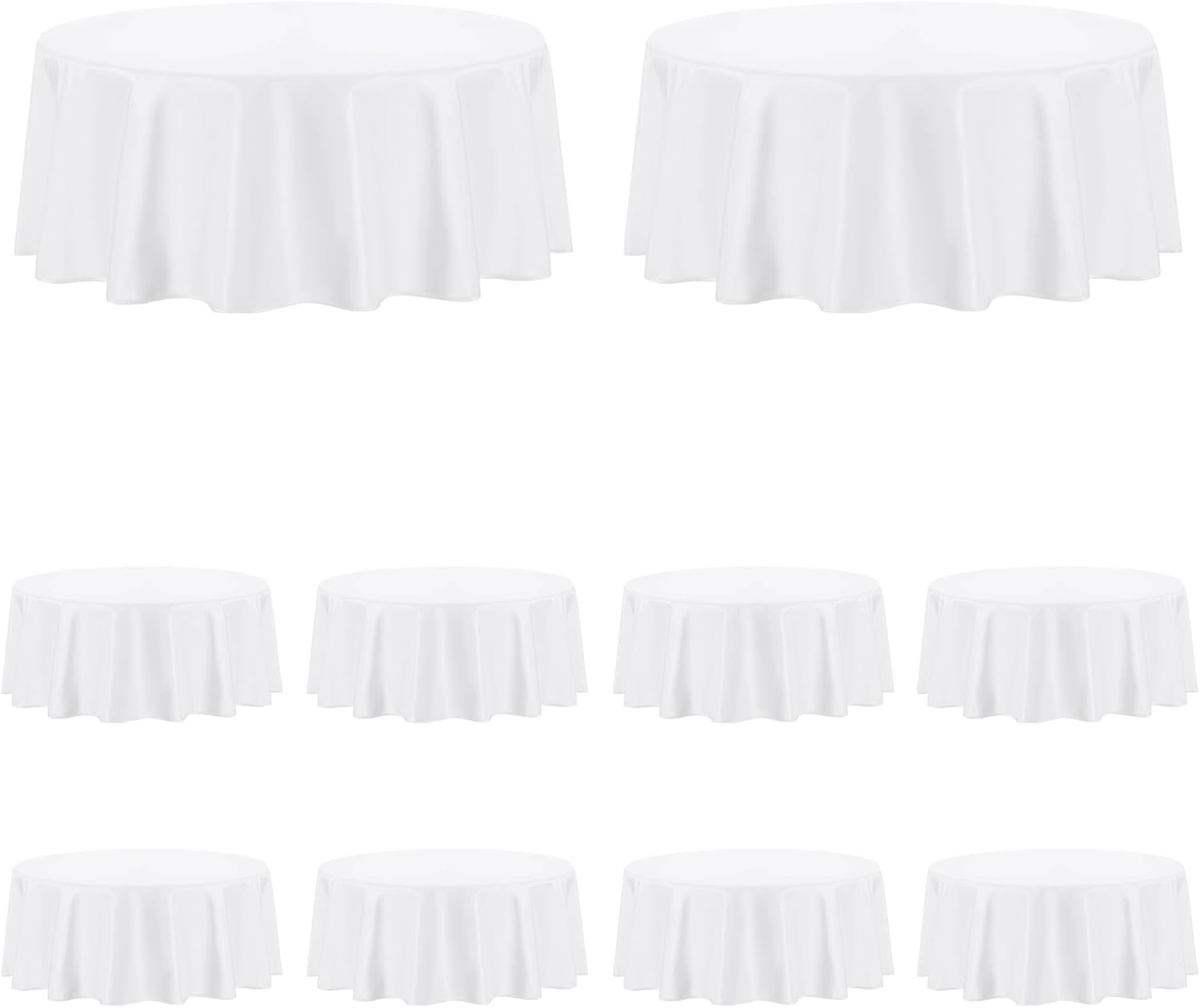PureFit 10 Pack Round White Table Cloths 120 Inch Review