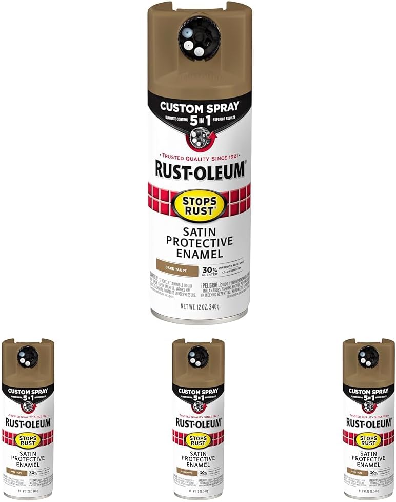 Rust-Oleum Stops Rust Custom Spray Paint 5-in-1 Satin Dark Taupe