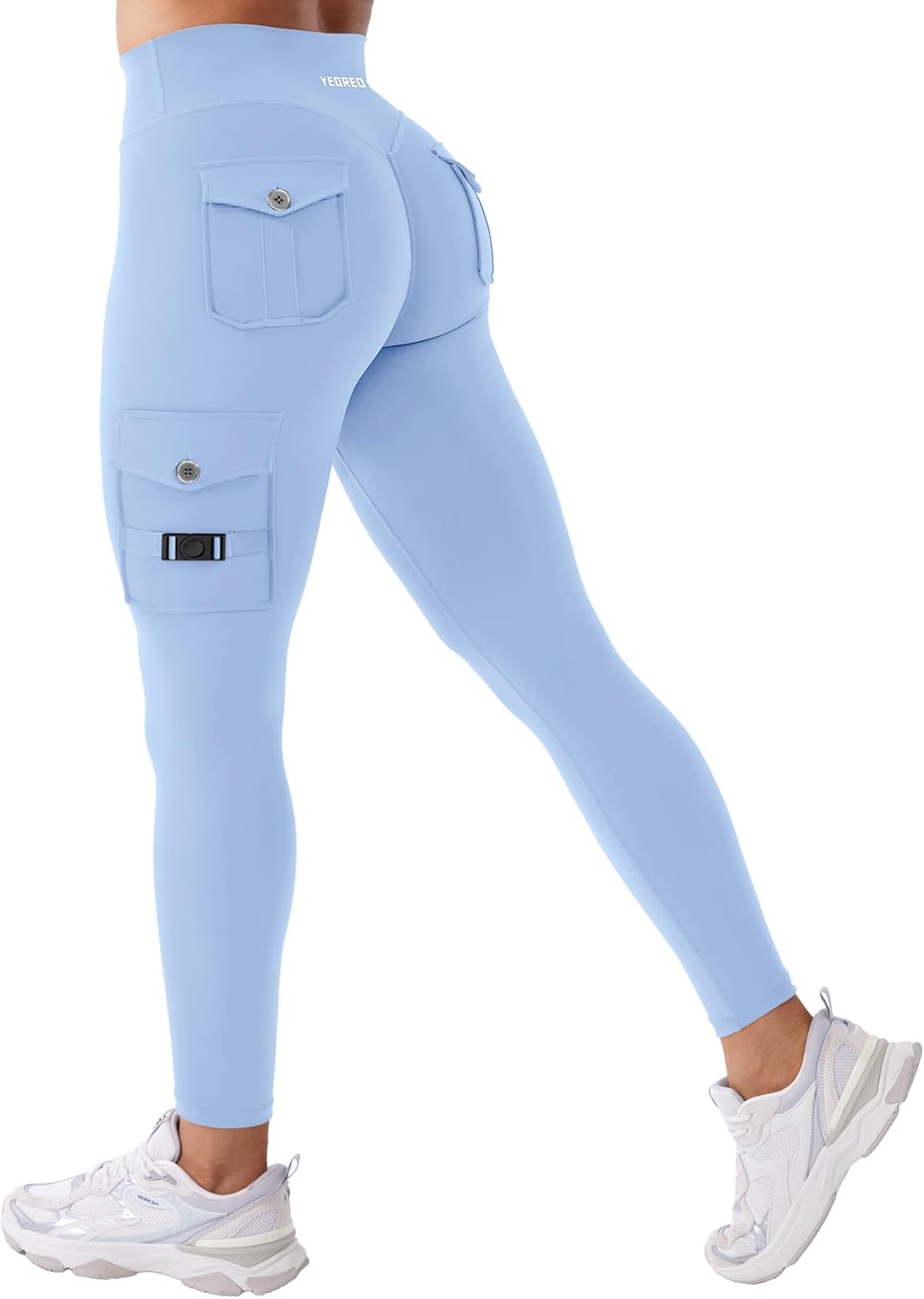 YEOREO CoreFlex Workout Cargo Leggings for Women with Pockets