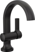 Delta Albion Matte Black Bathroom Faucet 1 Hole Single Hole - Sleek