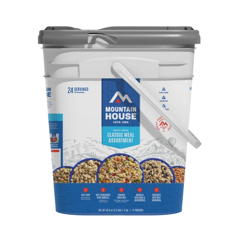 Mountain House Classic Meal Assortment Bucket for Camping Food