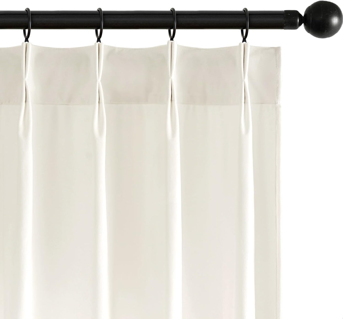 MIULEE Ivory Velvet Curtains for Luxurious Home Decor