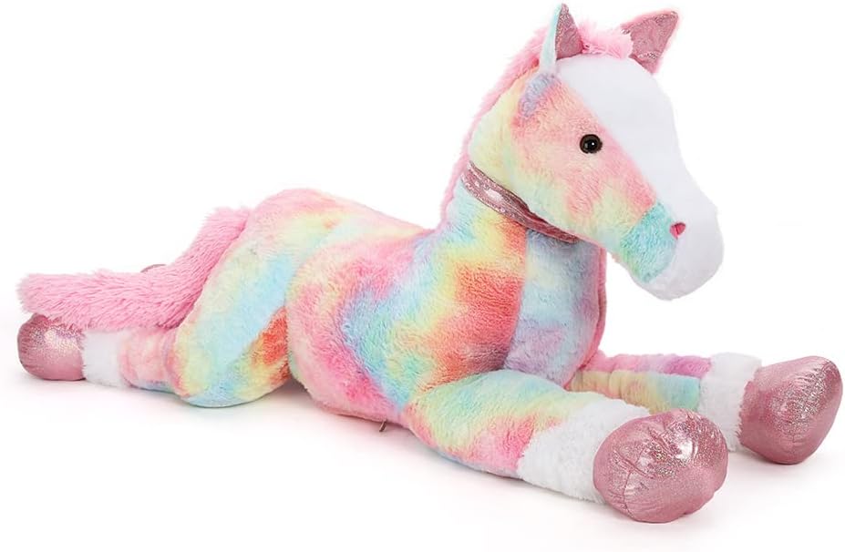 Tezituor 3ft Large Stuffed Horse Plush Toy for Kids and Adults