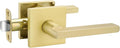 Gold Passage Door Handle for Hallway & Closet - Brushed Zinc Alloy