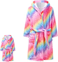 CHILDRENSTAR Matching Girls & Doll Robe Plush Soft Fleece Bathrobe