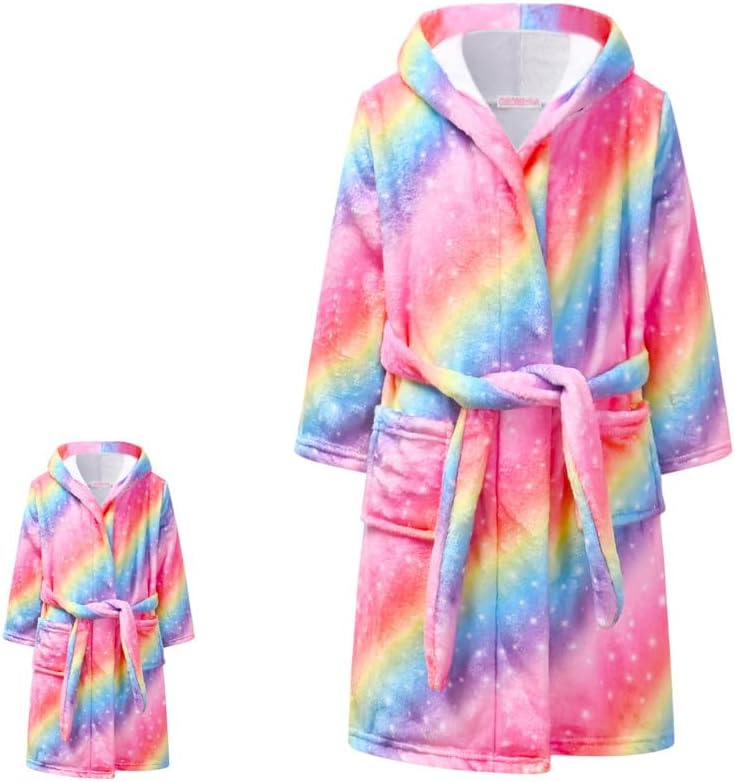 Matching Girls & Doll Robe Soft Plush Fleece Pajamas Sleepwear