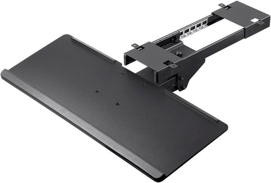 Ergonomic Keyboard Tray: Full Size Platform, Adjustable - Black