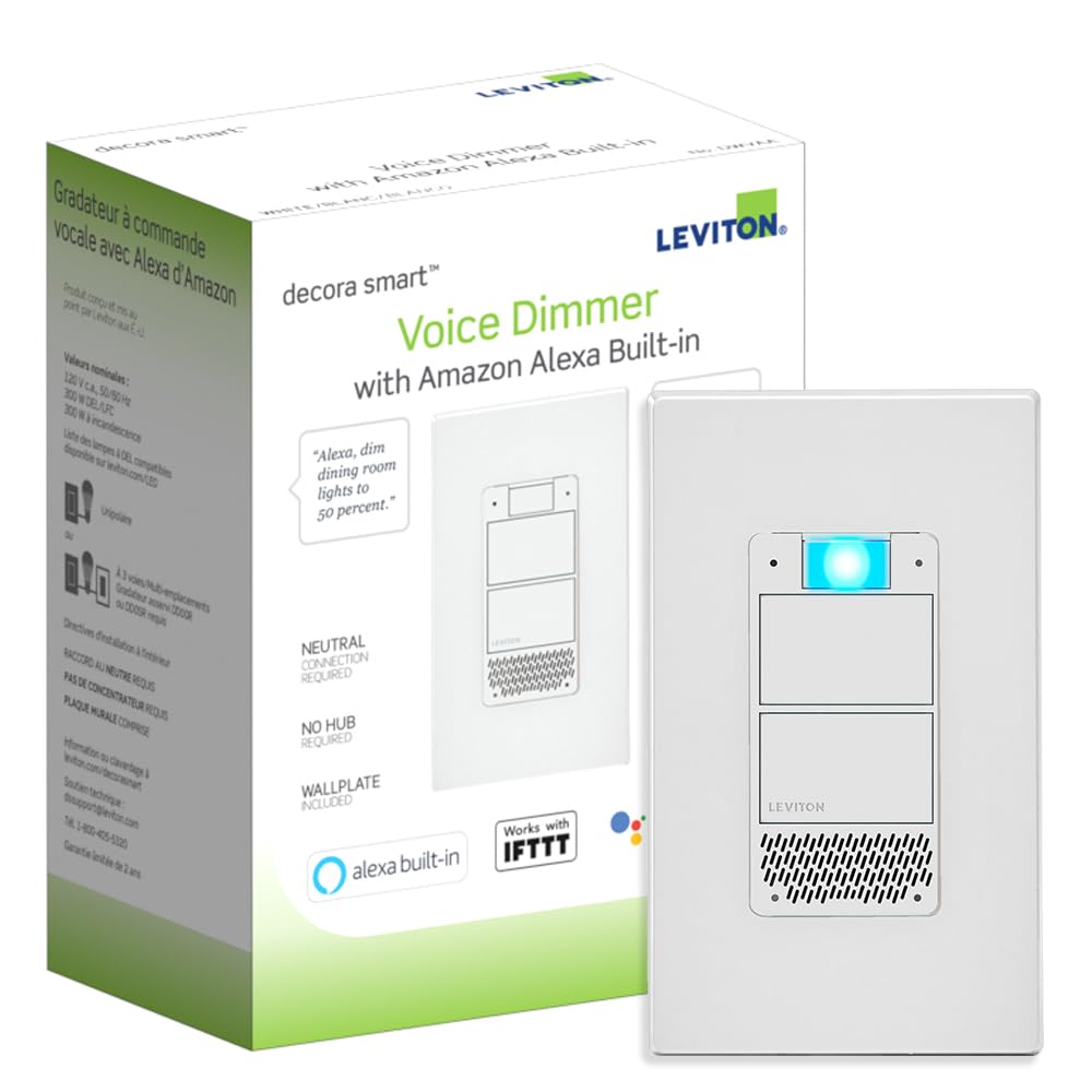 Leviton Decora Smart Voice Dimmer Switch with Alexa Built-in