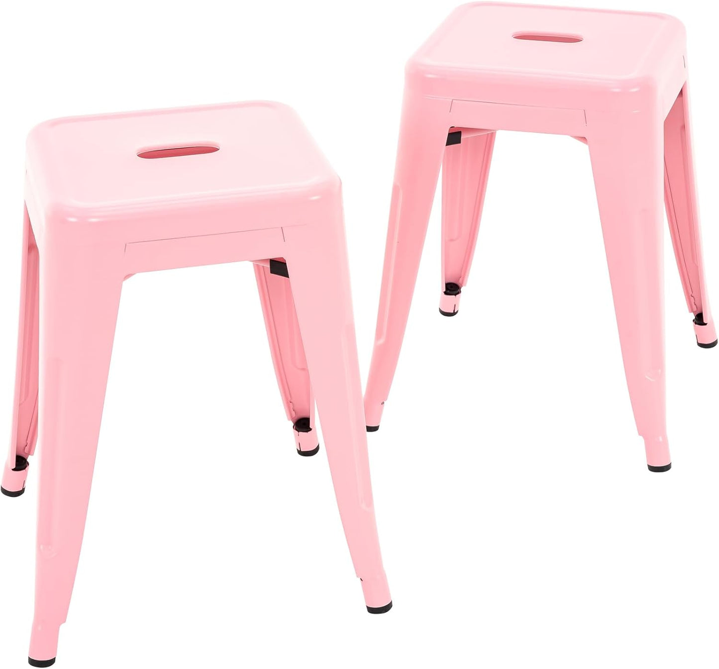 Brage Living 18 Inch Industrial Metal Stools Set of 2