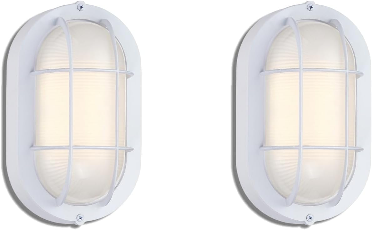 WISBEAM 2 Pack LED Bulkhead Light for Outdoor Use, Dimmable