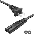 AC Power Cord 2 Prong C8 to 2-Slot 6ft - Replacement TV & Console