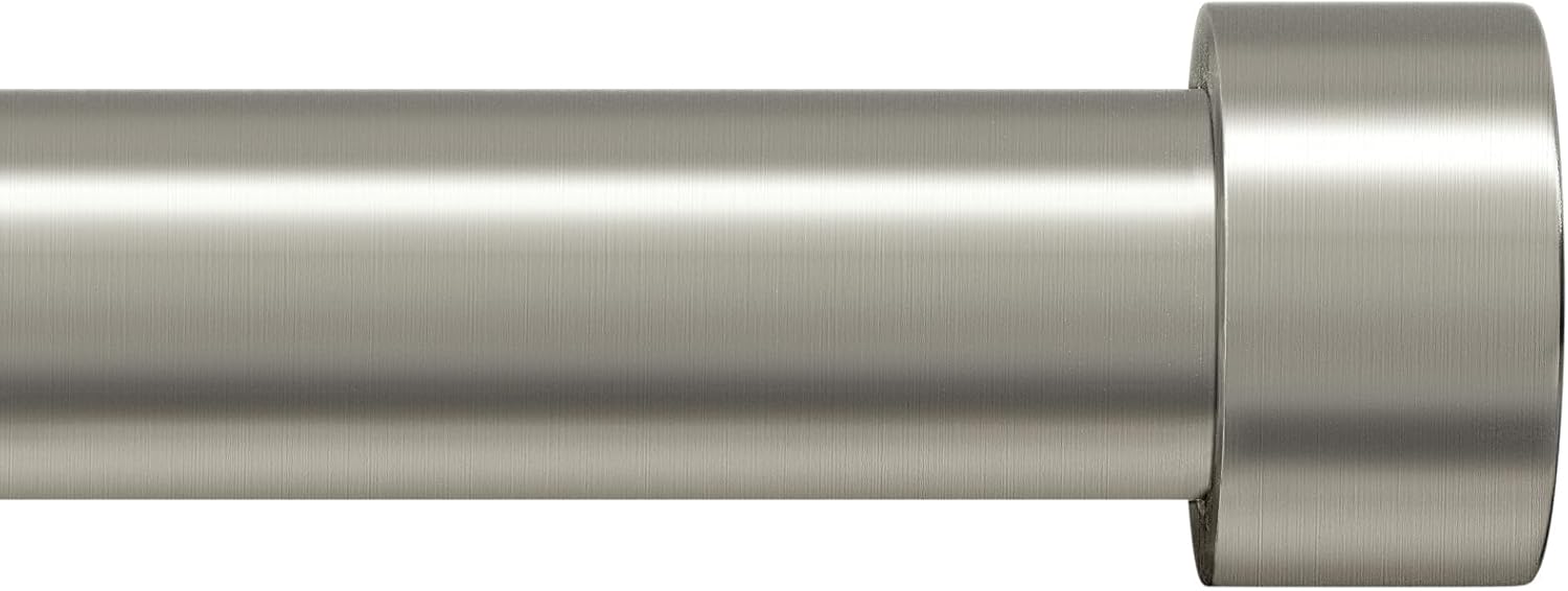 Zeerobee Adjustable Curtain Rods 32 to 168 in Brushed Nickel