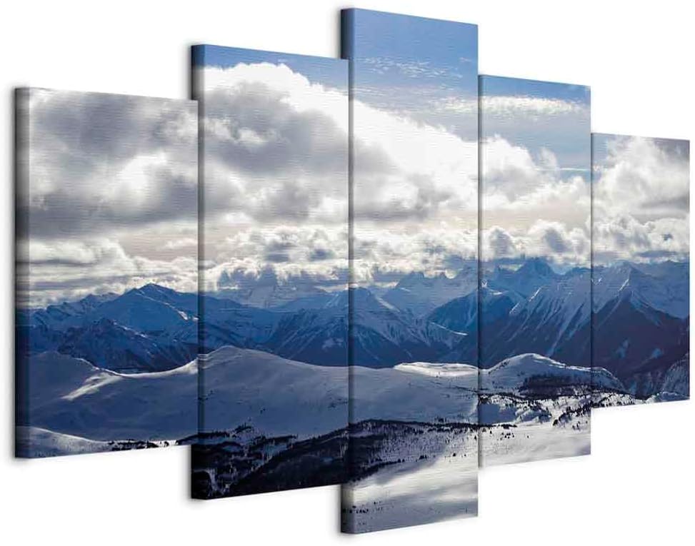 Artgeist Canvas Wall Art Nature Mountains 80x40 in 5pcs Set