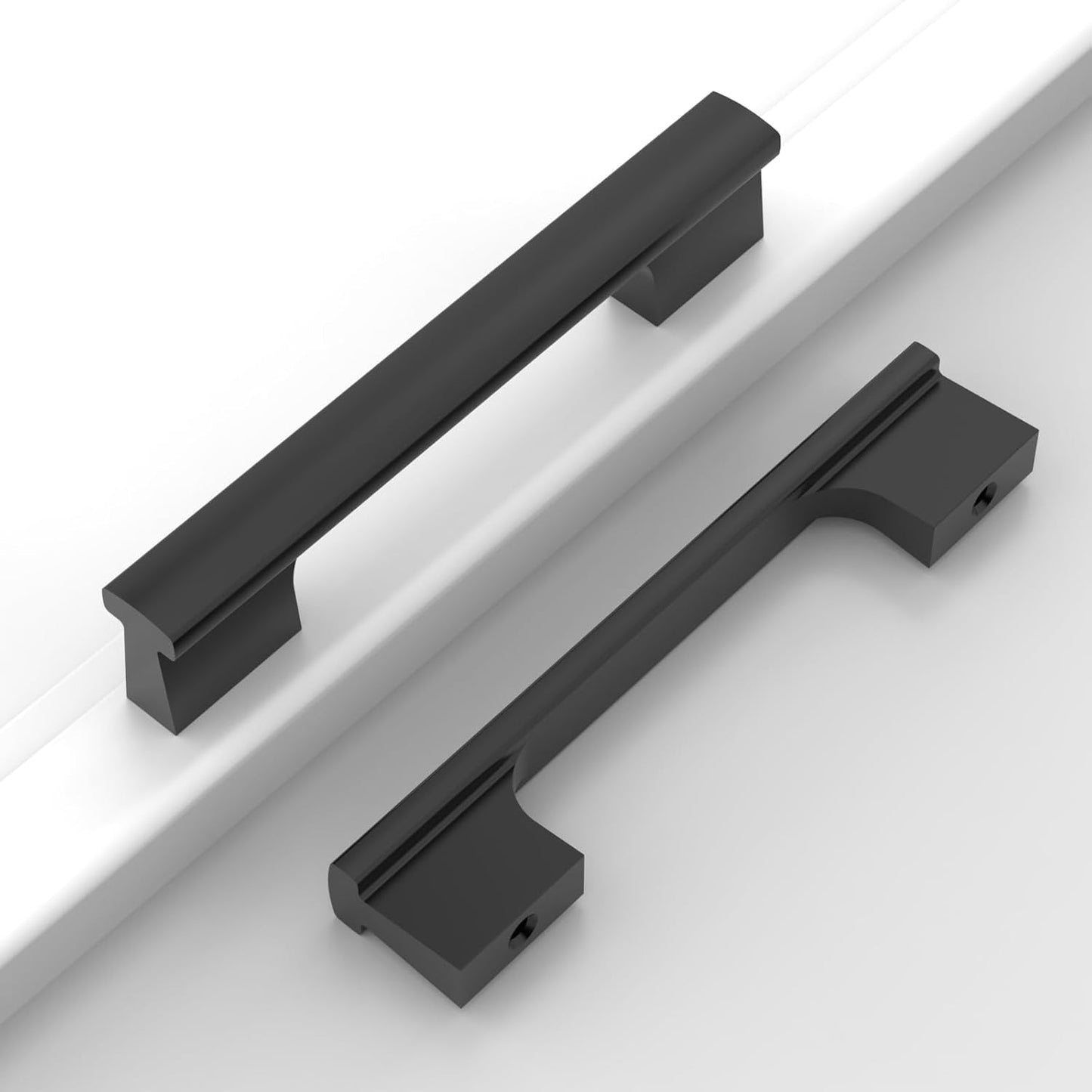 Matte Black 4 Inch Kitchen Cabinet Handles for Modern Spaces