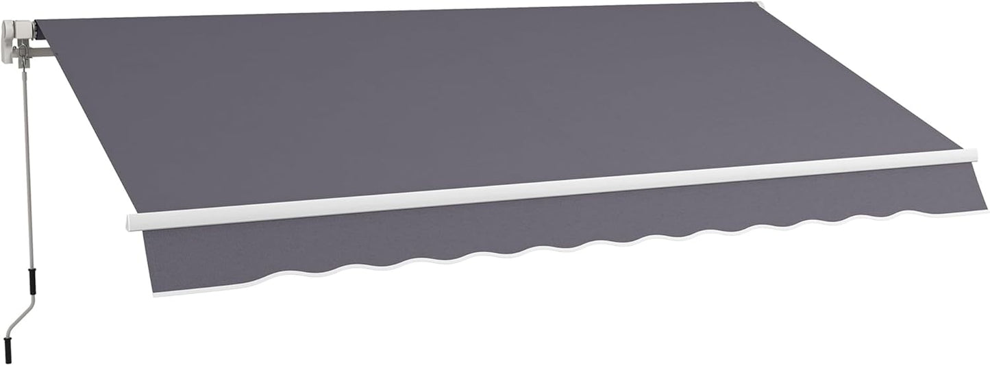 Retractable Awning for Deck and Patio - 12ft x 10ft Sun Shade