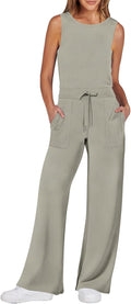 ANRABESS Womens Jumpsuits 2025 Thick Wide Leg Romper - Versatile Fit