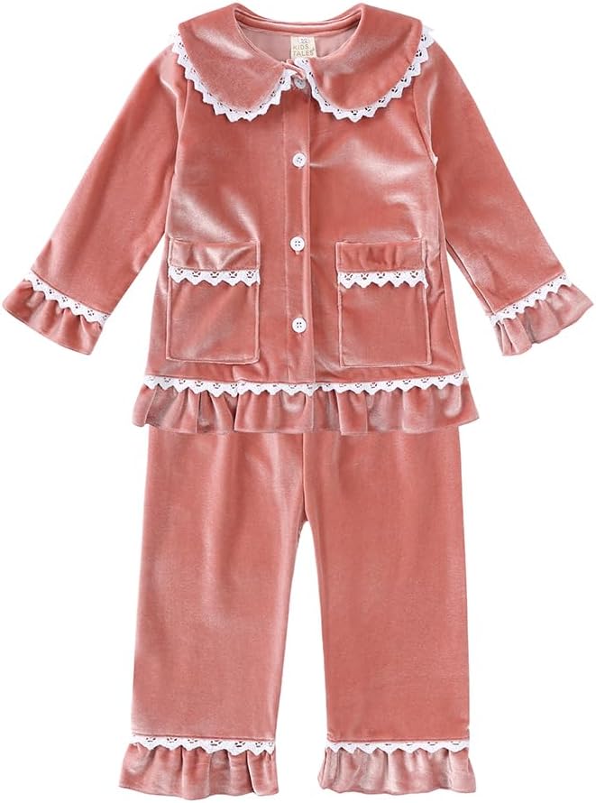 Kids Tales Child Velvet Pajama Sets for Cozy Christmas Nights