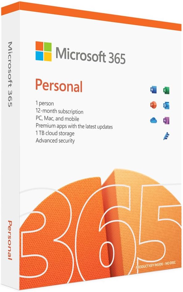 Microsoft 365 Personal Subscription with 1TB OneDrive Storage