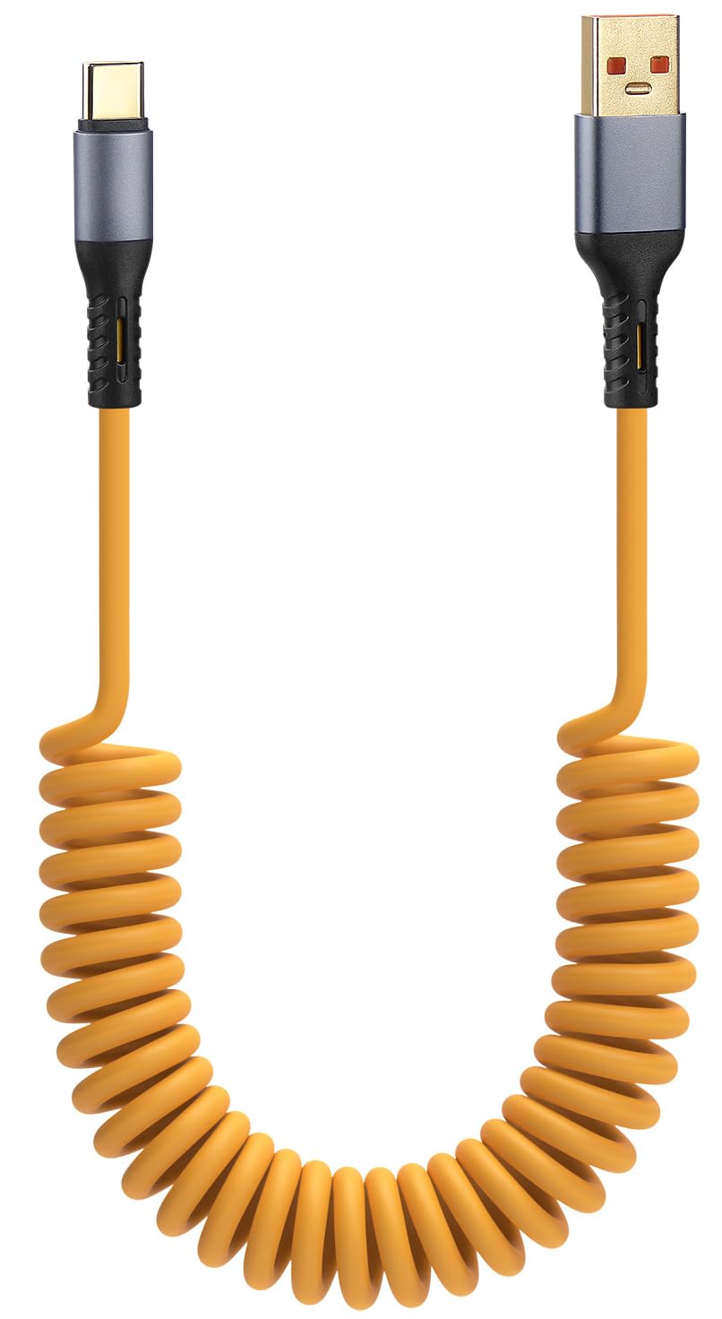 Fast Charge Coiled USB-C Car Cable by Smays