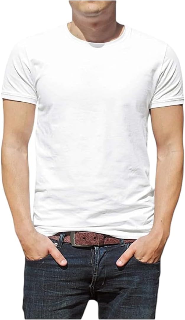 Classic Men's Short Sleeve Cotton Undershirts for Everyday Wear